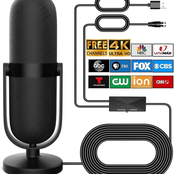 TV Antenna for Smart TV, 360° Reception Digital HD Antenna Without Cable Indoor - Picture 1 of 7